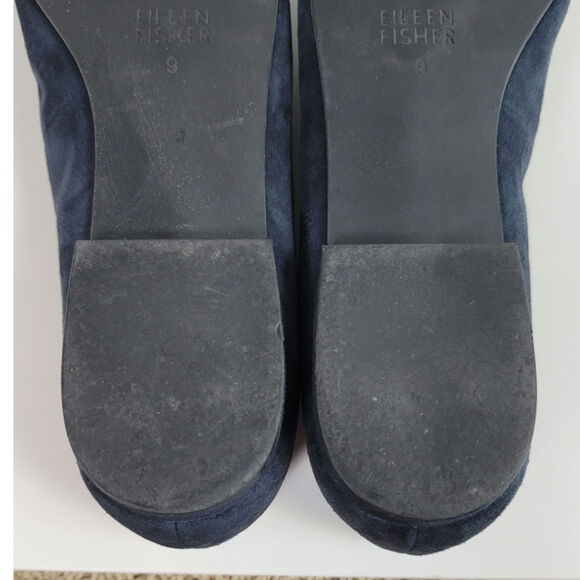 Eileen Fisher Posy Flats in Midnight Suede, sz 9 - Picture 14 of 15